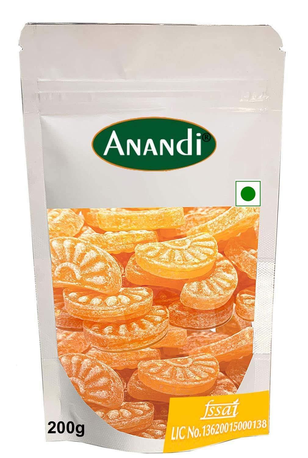 Anandi Anandi Santra Hard Boiled Candy,Orange Candy,Santra Khatti Mtthi Goli ,Candy ,Toffee,Santra Goli -200g
