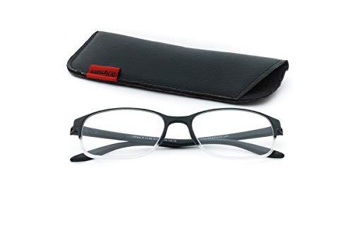 Dr.Harmann's Dr.Harmann's Rectangular Reading Glasses (Matt Black) (Library 8 +4.00)