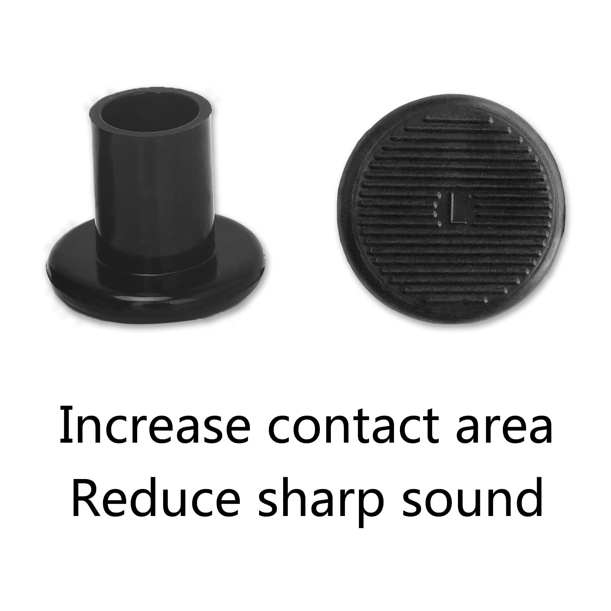 \"N/A\" High Heel Grass Protectors-12 Pairs 2 Sizes Heel Sink Stoppers & SooGree Heel Repair Caps Non-Slip Heel Cover Protectors for Walking on Grass ,Gravel,Wetlands M~L, M~l-black,clear