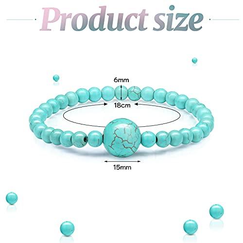 Jadive Jadive 4 x Anti-Nausea Bracelets for Motion Sickness Adjustable Movement Bands for Morning Sickness, Car Sickness, Travel Sickness (Simple Style), 4 Unit (Lot de 1), Stone