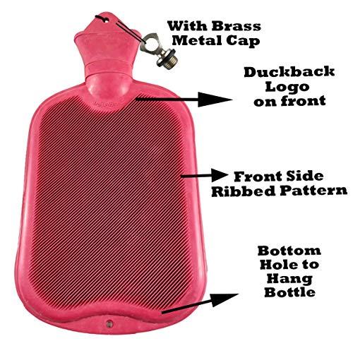 Duckback Duckback Original Leakproof Hot Water Bag Bottle with Metal Cap for Pain Relief, Back pain, Neck pain, Stomach pain etc (Large 1.5 litres , Pink)