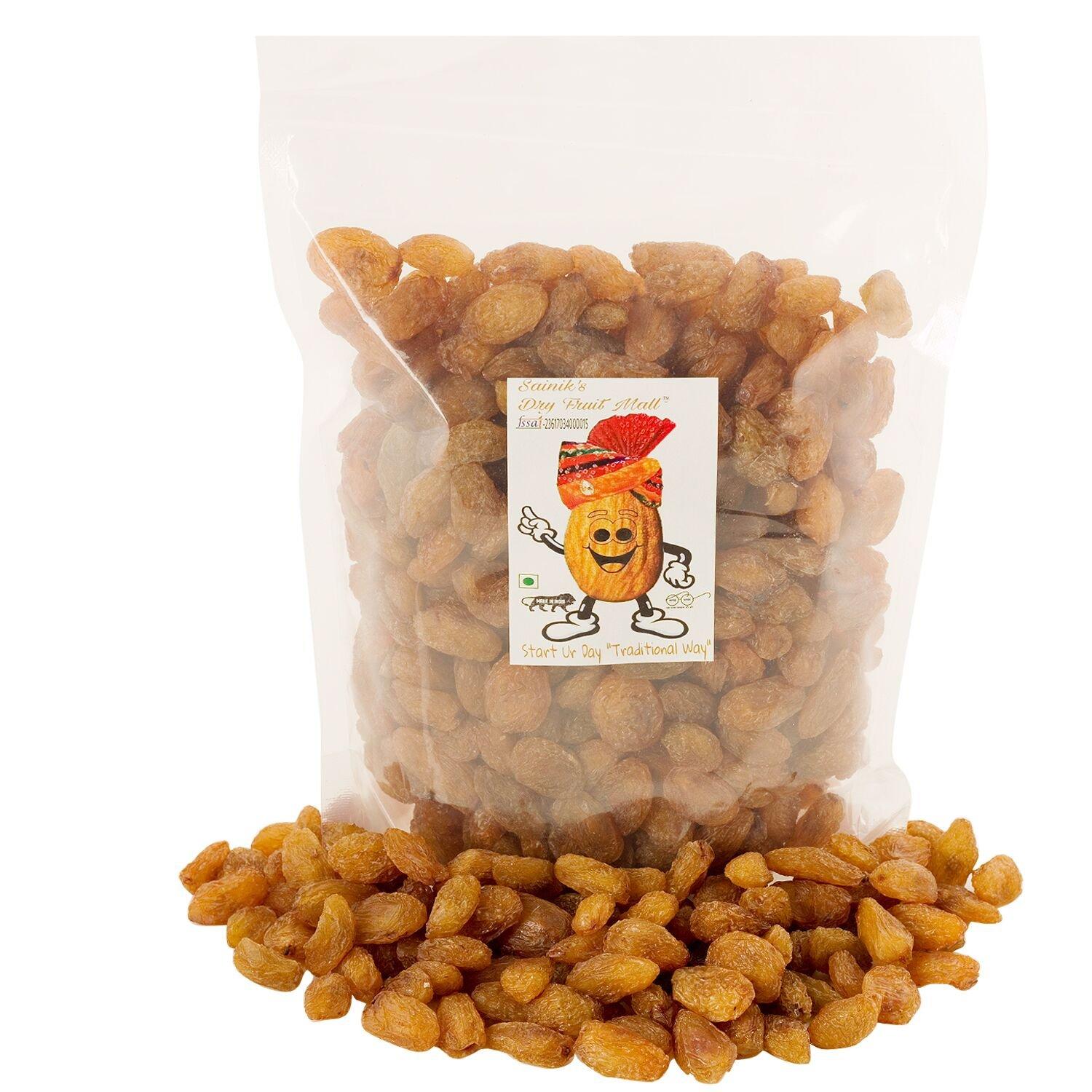Sainik's Dry Fruit Mall Sainik's Dry Fruit Mall Premium Munuka Raisin with Seeds Big Size 1 Kg
