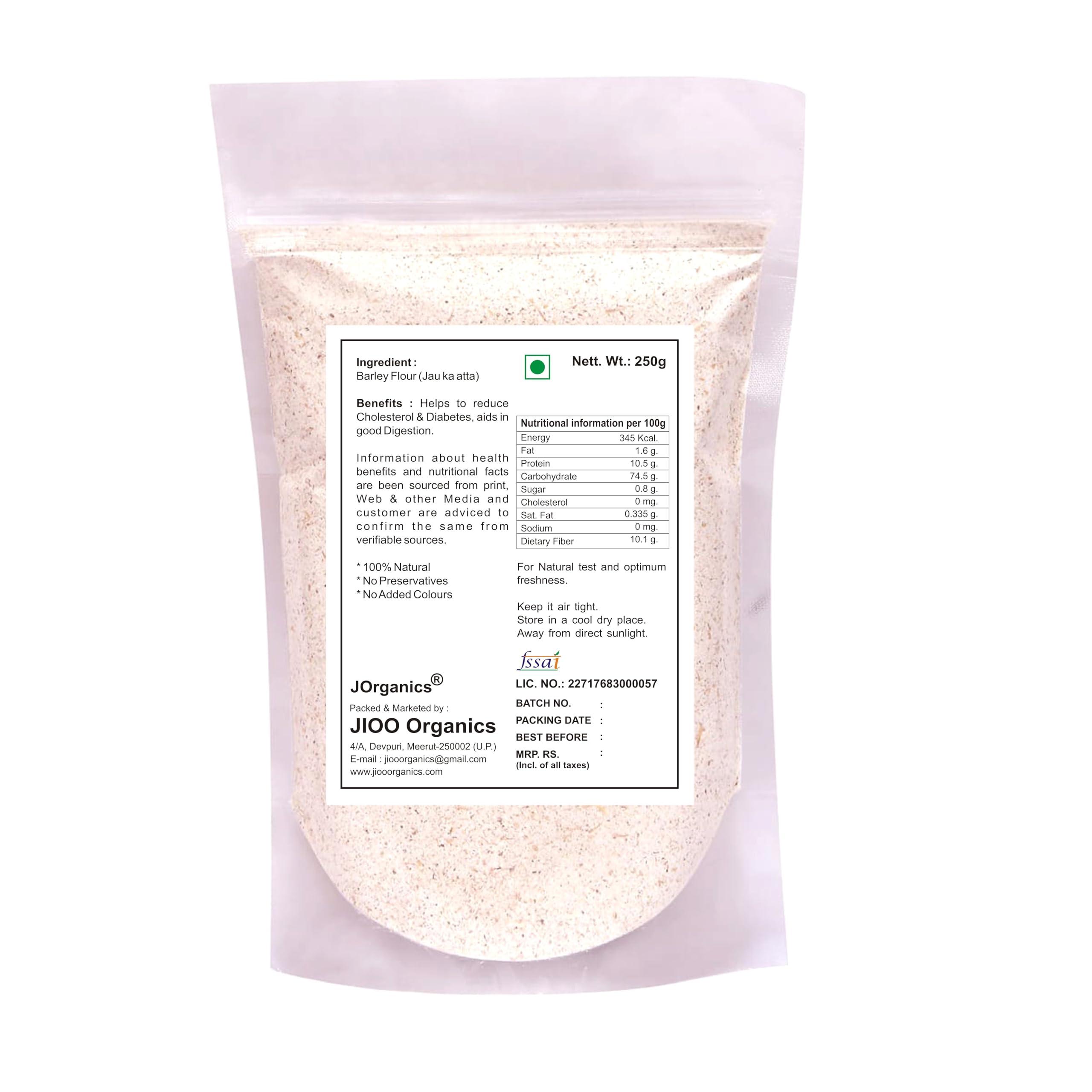 J Organics J Organics Barley Flour | Jau ka Atta Pack of 250 Grams