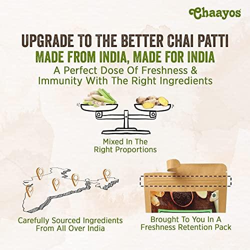 Chaayos Chaayos Lemongrass Ginger Tea - Premium Chai Patti for Cough & Cold Remedy (300g)