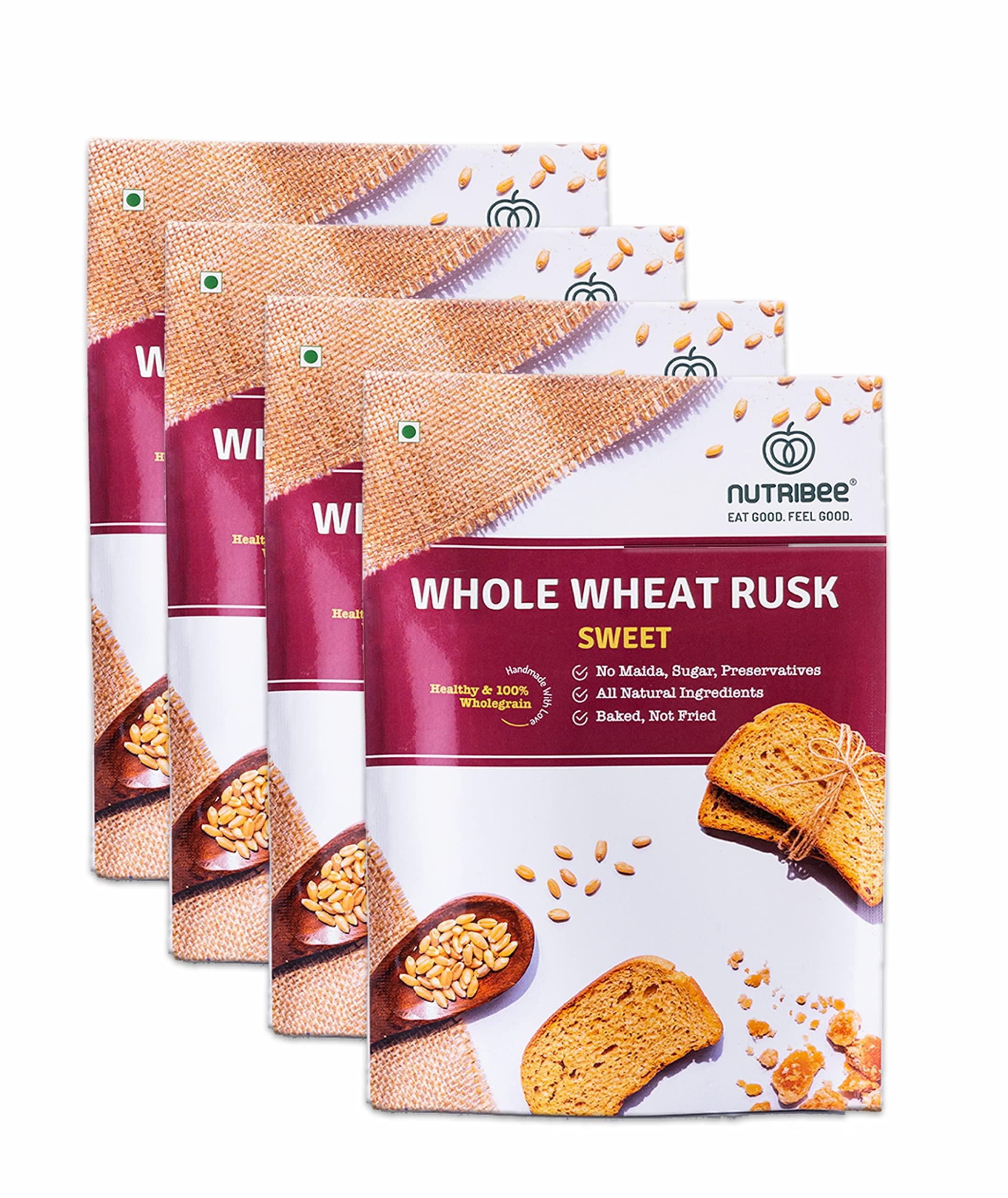 Nutribee Nutribee 100% Whole Wheat Atta Rusk | Refined Sugar-Free | Healthy Diet Toast | No Maida and Sugar | No Preservatives | 840g