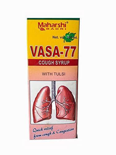 maharshi badri Vasa-77 Cough Syrup || ayurvedic cough syrup for quick relief from cough & congestion (net vol.400ml)(pack of 2)