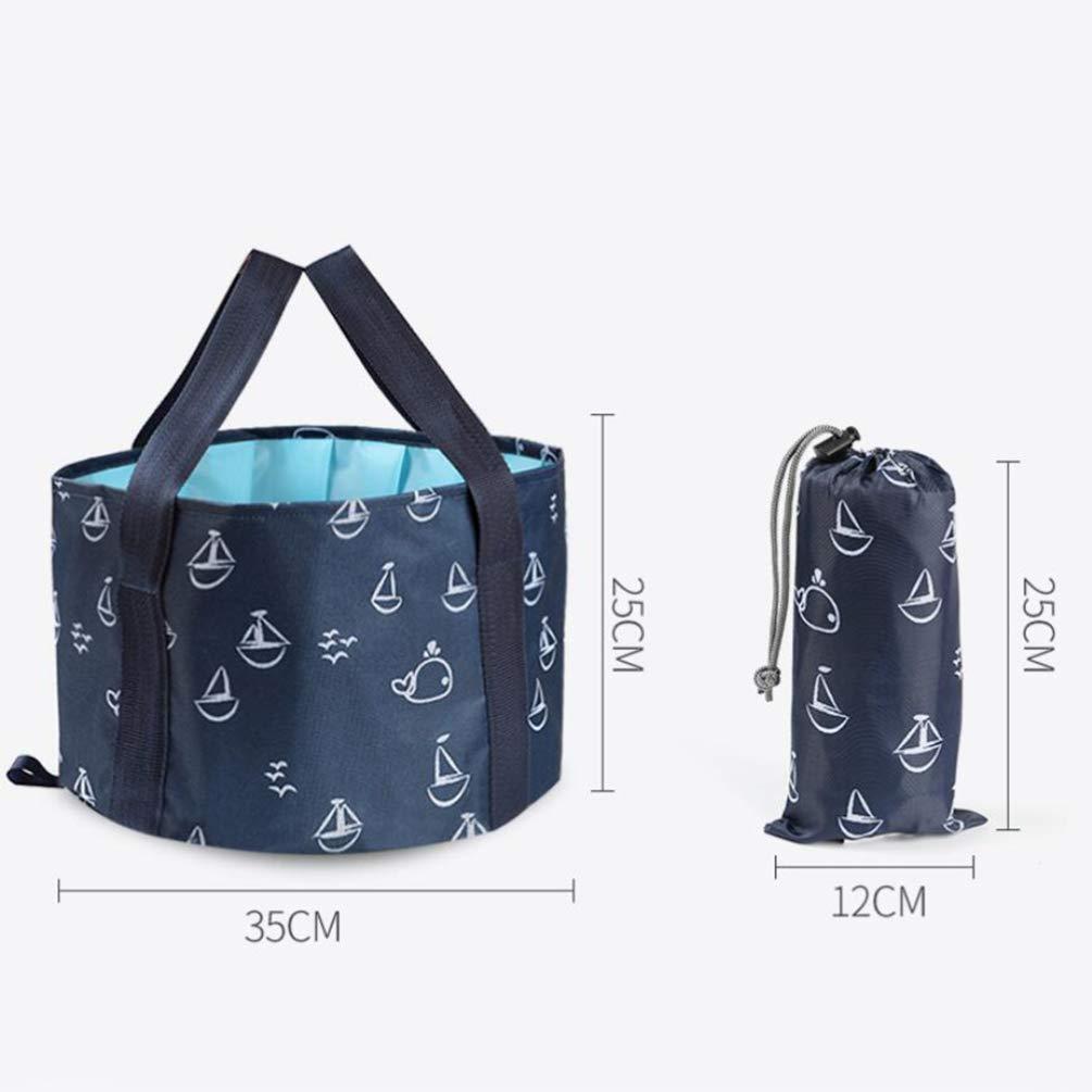 SUPVOX SUPVOX Pool Foot Wash Basin, Foot Bath Basin Feet Soak Tub Foldable Convinent for Home Outdoor Travel (Dark Blue, Large Size)