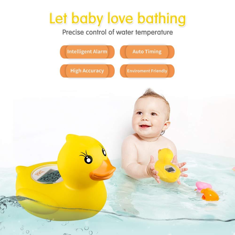 B&H b&h Baby Thermometer, The Infant Baby Bath Floating Toy Safety Temperature Thermometer (Lady Duck)
