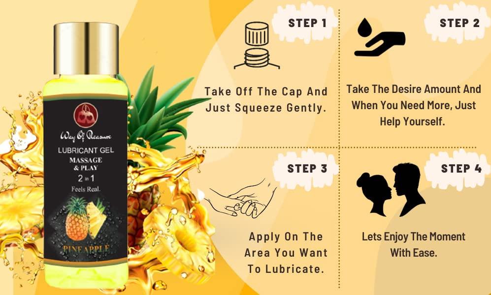 Way Of Pleasure Pineapple fragrance & Flavoure Lube | Water Based Lube | 50ml