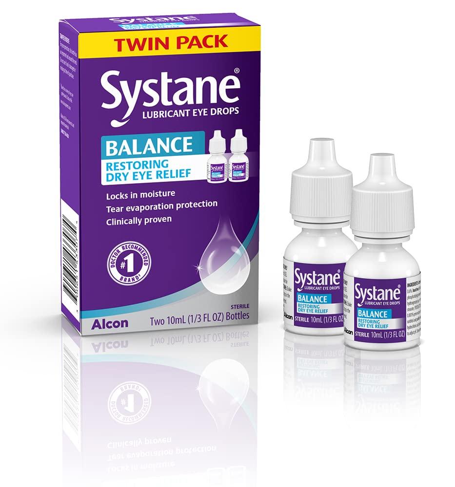 Systane Systane Balance Lubricant Eye s, Restorative Formula, Twin pack, 0.33 Fluid Ounce