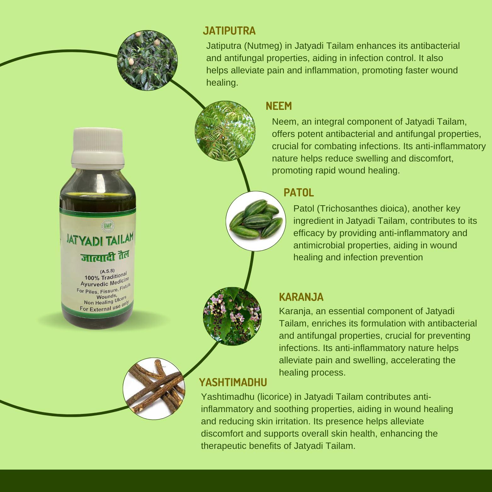 Generic Jatyadi Tel Best for Piles, Fistula & Fissure - 100 Ml, Pack of 2