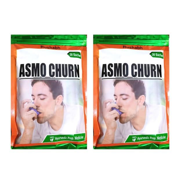 RUSHABH ASMO Ayurvedic Churna- 135g | 2x135g | 2x30 Sachets (Pack of 2)| Helps in asthma cold cough bronchritis-by Gaharwar Pharma