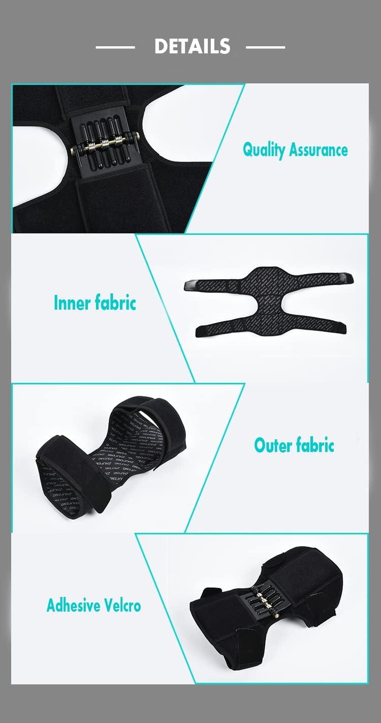 SNAPSHOPECOM SNAPSHOPECOM Spring Knee Booster Power Knee Support Recovery Brace Non-Slip Pain Relief Knee Lift Leg Heavy Weight Lift, Cross Fit, Gymming, Power Lifting (1 pair)