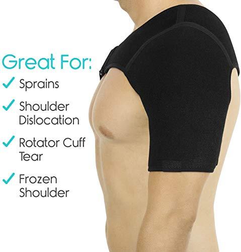XClub Xclub Shoulder Brace & Rotator Cuff Support Brace for Men & Women, Shoulder Compression Sleeve with Pressure Pad is Ideal for Dislocated AC Joint, Labrum Tear & Frozen Shoulder Pain Relief.