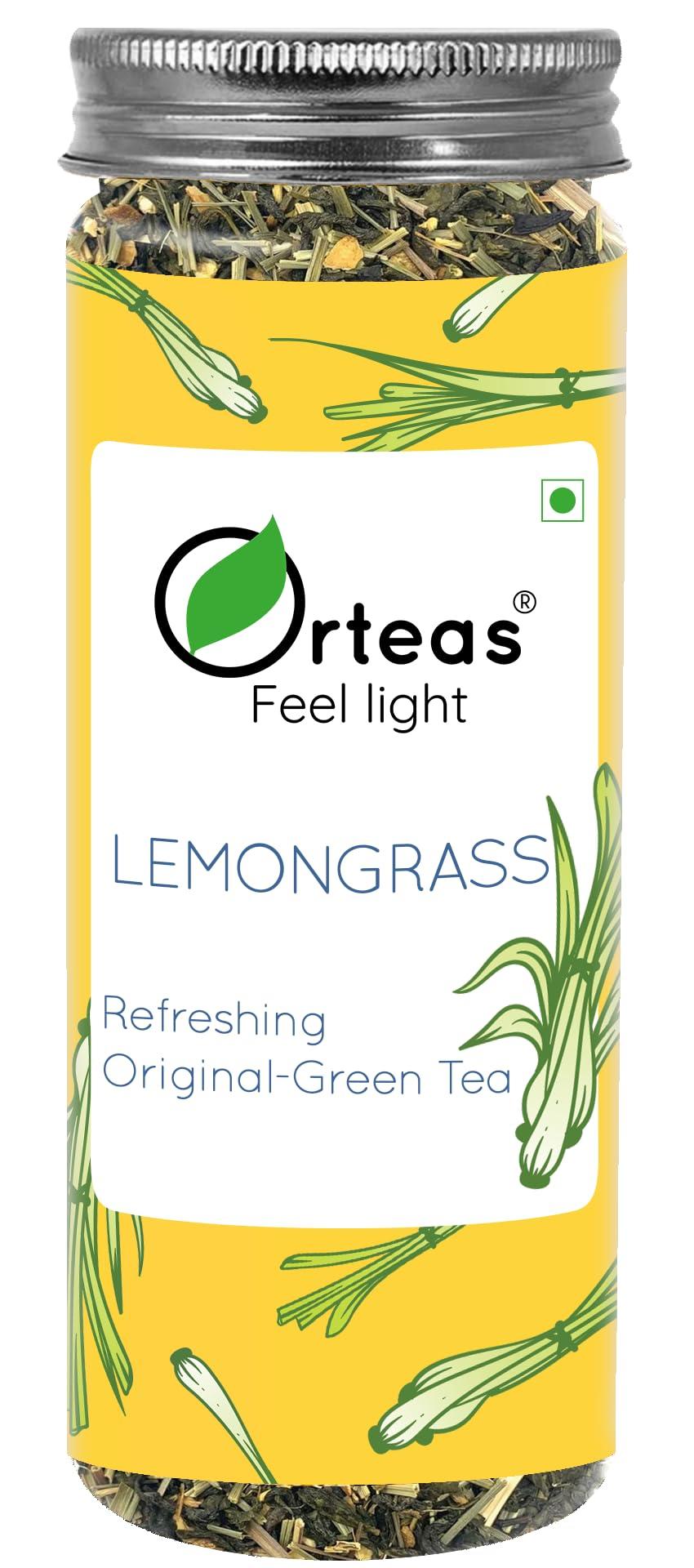 Orteas Orteas Lemon grass Tea Loose Leaves 50g | Lemongrass Tea | Lemon grass Tea Leaves | Lemongrass Green Tea Leaves | Lemon grass Herbal Tea | Refreshing Tea