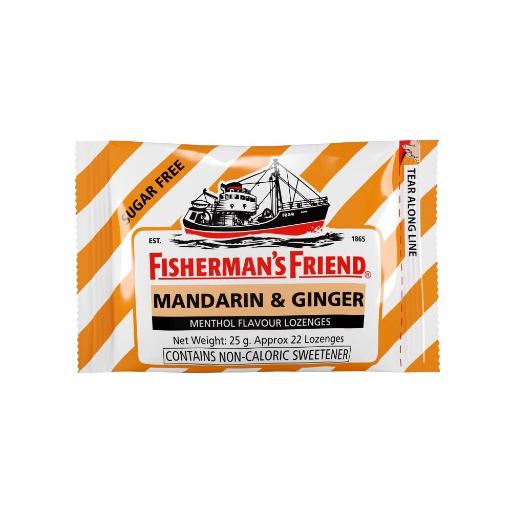 Fisherman's Friend Fisherman\'s Friend Mouth Freshener - Mandarin & Ginger- Refreshing and Soothing Lozenges 25g (Pack of 3)