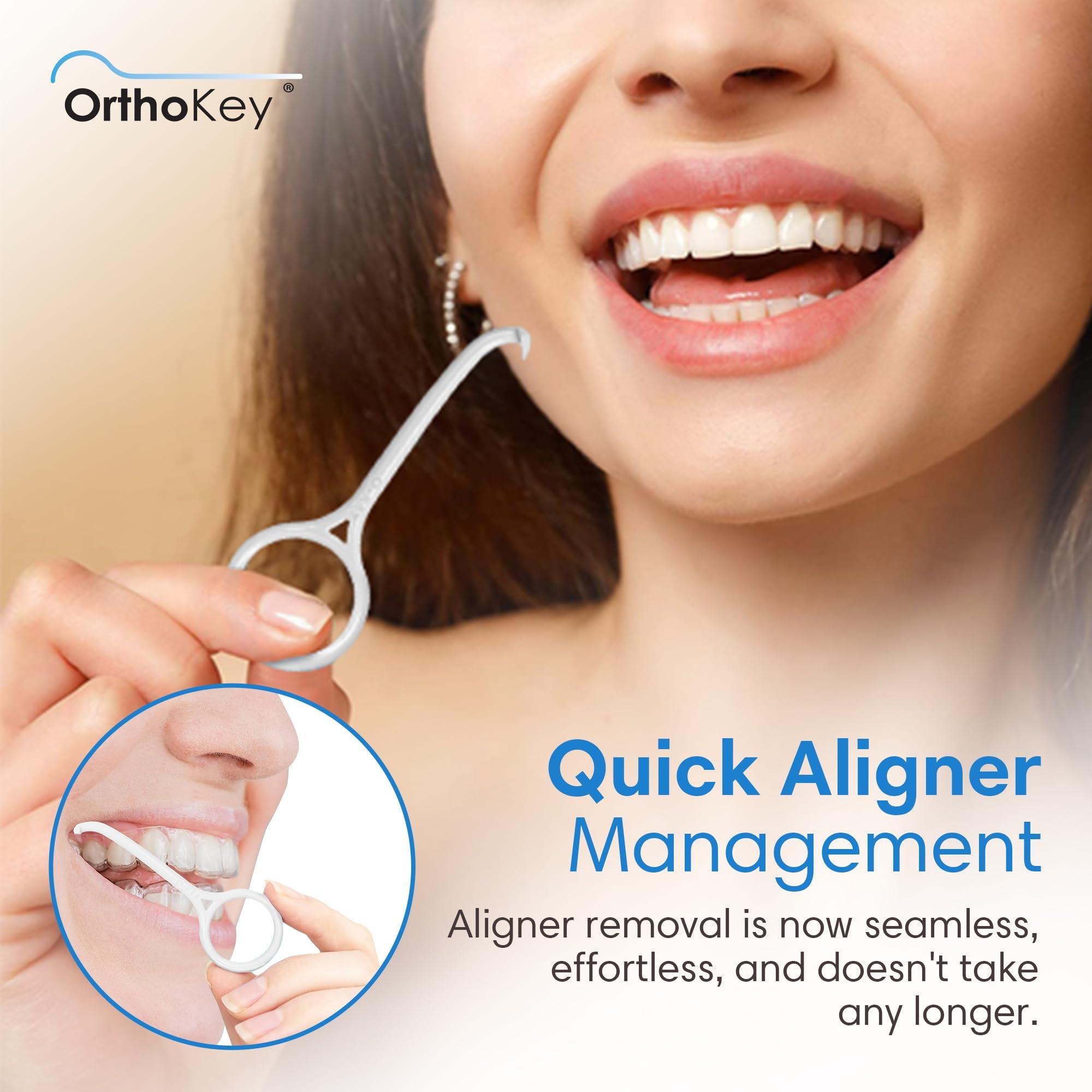 OrthoKey Clear Aligner Removal Tool by ORTHOKEY - Invisible Removable Braces - QTY 4 White