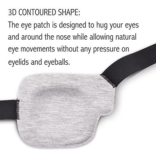 FCAROLYN 3D & Right Eye: Fcarolyn 3D Eye Patch(Gray) (Right Eye)