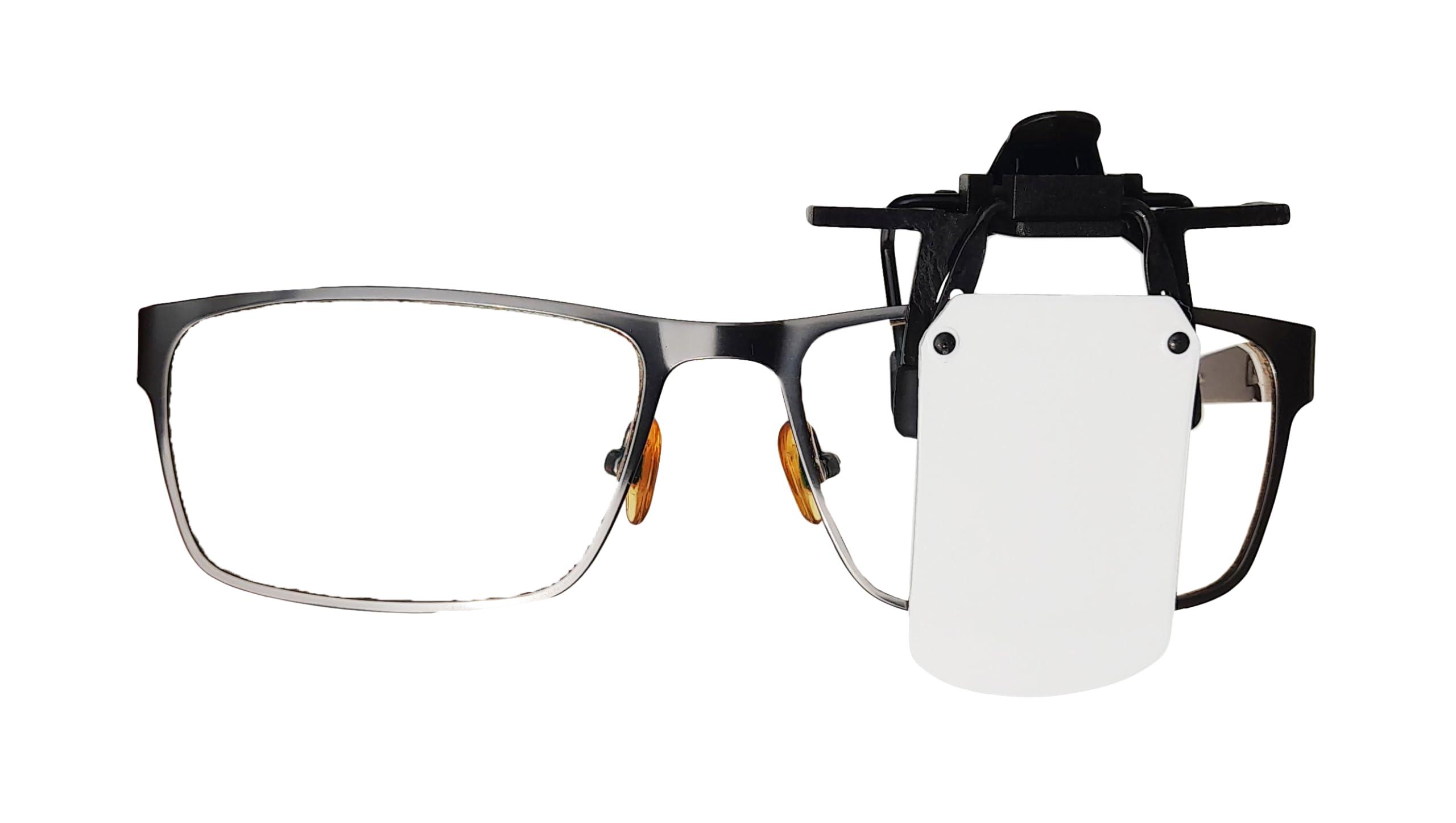 Generic Clip-on Blinder for Eye Glasses - Powered Specs or Zero Power Goggles (White)