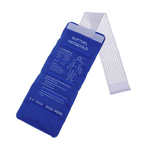 Artibetter Artibetter Gel Ice Pack Wrap Medical Cooling Compress Bag with Adjustable Elastic Strap for Sprain Muscle Pain Injury Hot Cold Therapy (Blue)