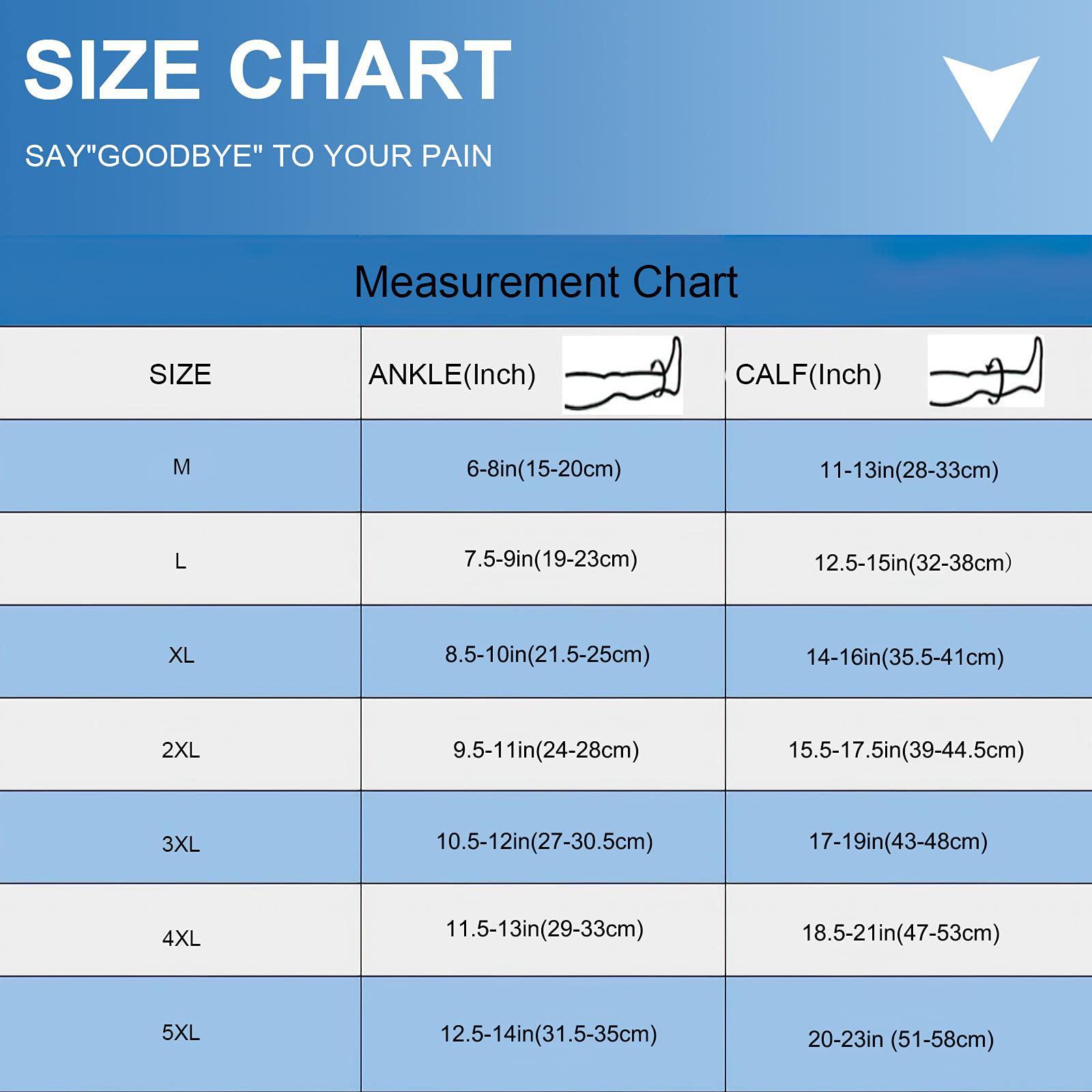 Blahhey Blahhey 3XL Extra Wide Calf Compression Socks Toeless for Women Men 20-30 mmHg Plus Size