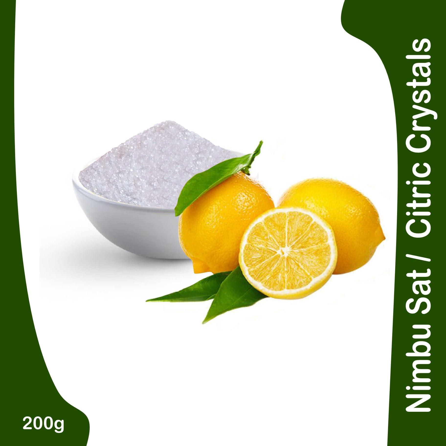 Organic Platter Citric Acid | 100% Pure | Lemon Salt | Tatri | Nimbu Sat | Nimbu sat Dana | Citrus Citric -JAR (100)