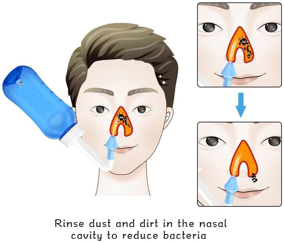 Fariox Fariox Neti Pot Sinus Rinse Bottle Nasal Wash Bottle Nasal Wash Bottle, Sinus Rinse and Nasal Irrigation Nasal Wash Bottle Pot Device Nasal Irrigation Perfect for Adult & Kid