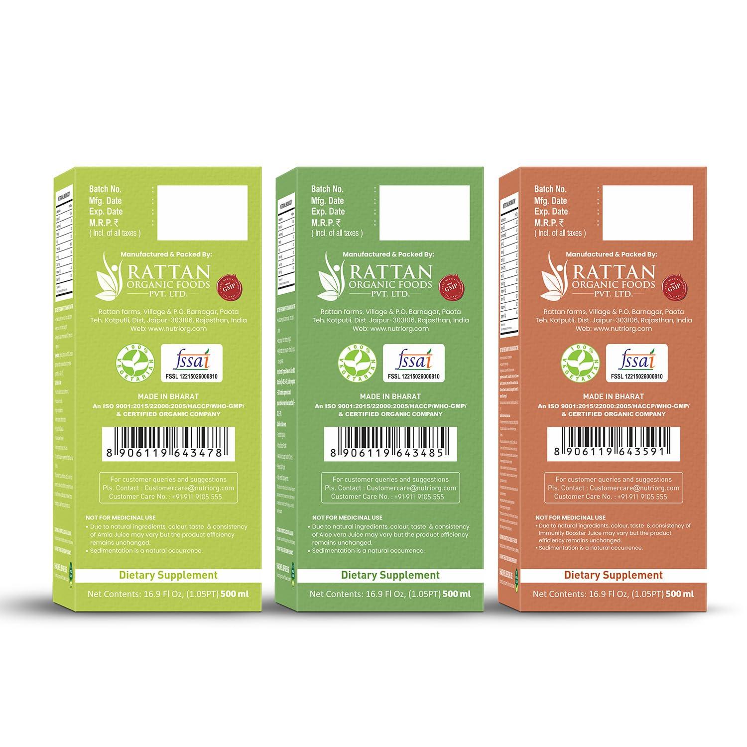 nutriorg Nutriorg Immunity Booster Kit (Amla, Alovera, Immunity Booster juice) 500ml
