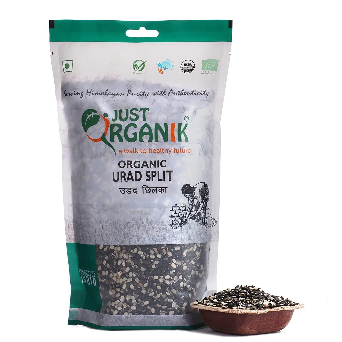JUST ORGANIK Just Organik - Organic Urad Split Chilka 1 Kg | 100% Organic | urad dal split | urad chilka |sourced from himalayan foothills | authentic dal | Rich in protein | Minapa pappu