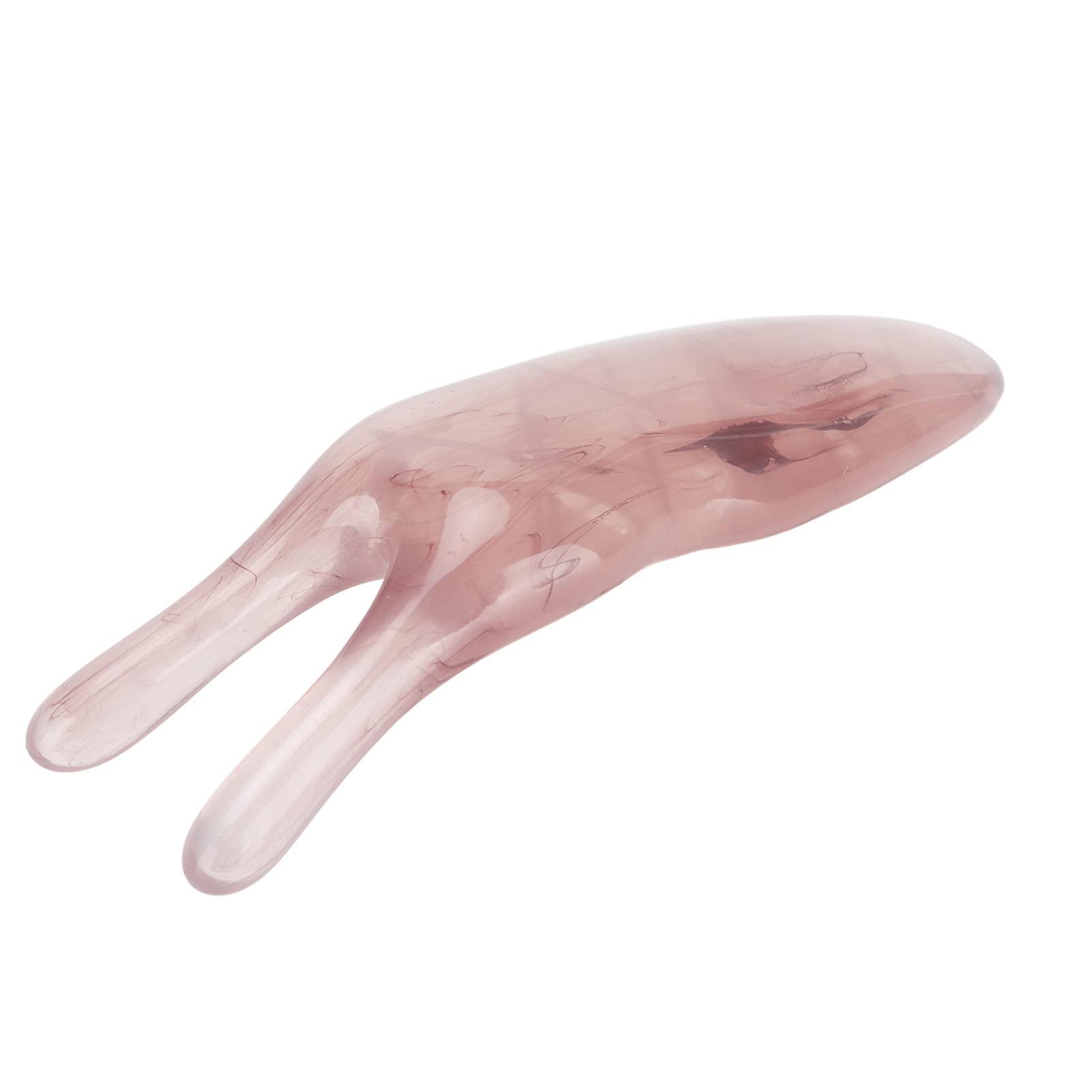 Zhimu Resin Nose Scraping Stick, Longicorn Painless Nose Scraper for Women Roman Nose for Home (Brown)