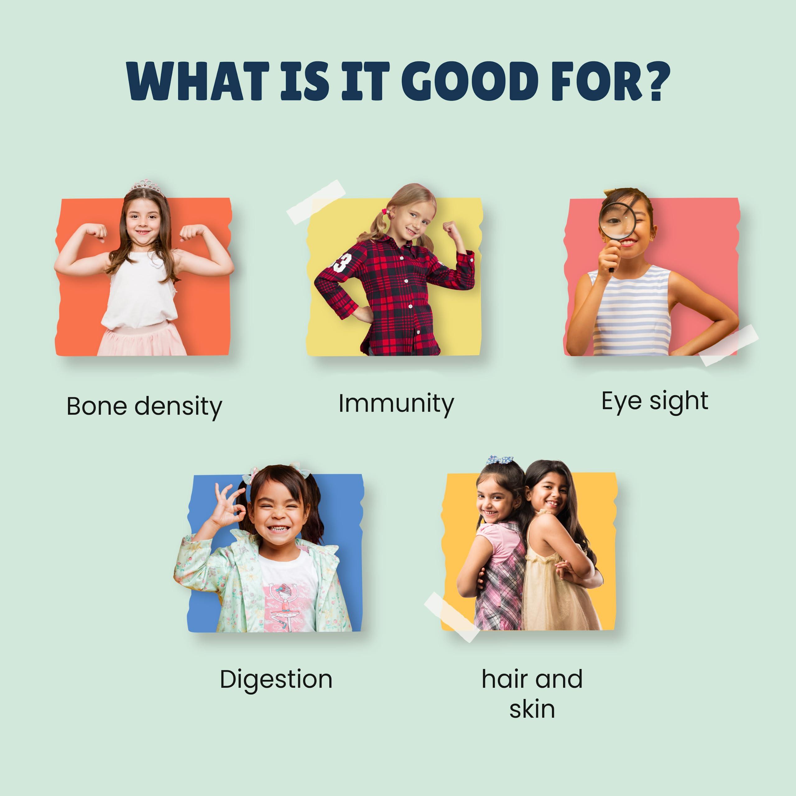 Little Joys Little Joys Multivitamin Gummies (7-12 years) | 60 Days Pack | No Sugar Added | Strawberry Flavour | Boosts Immunity, Bone Health & Digestion | pack of 2