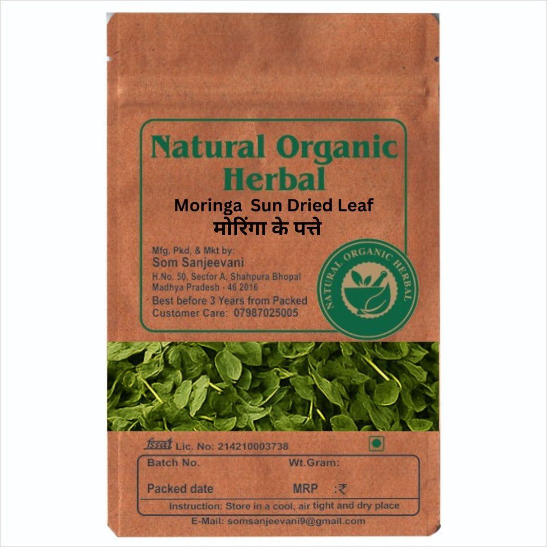 NATURAL ORGANIC HERBAL Natural Organic Herbal Moringa Sun Dried Leaf -50g -Pure- No Mixing-enriched with vitamins and nutrients- -