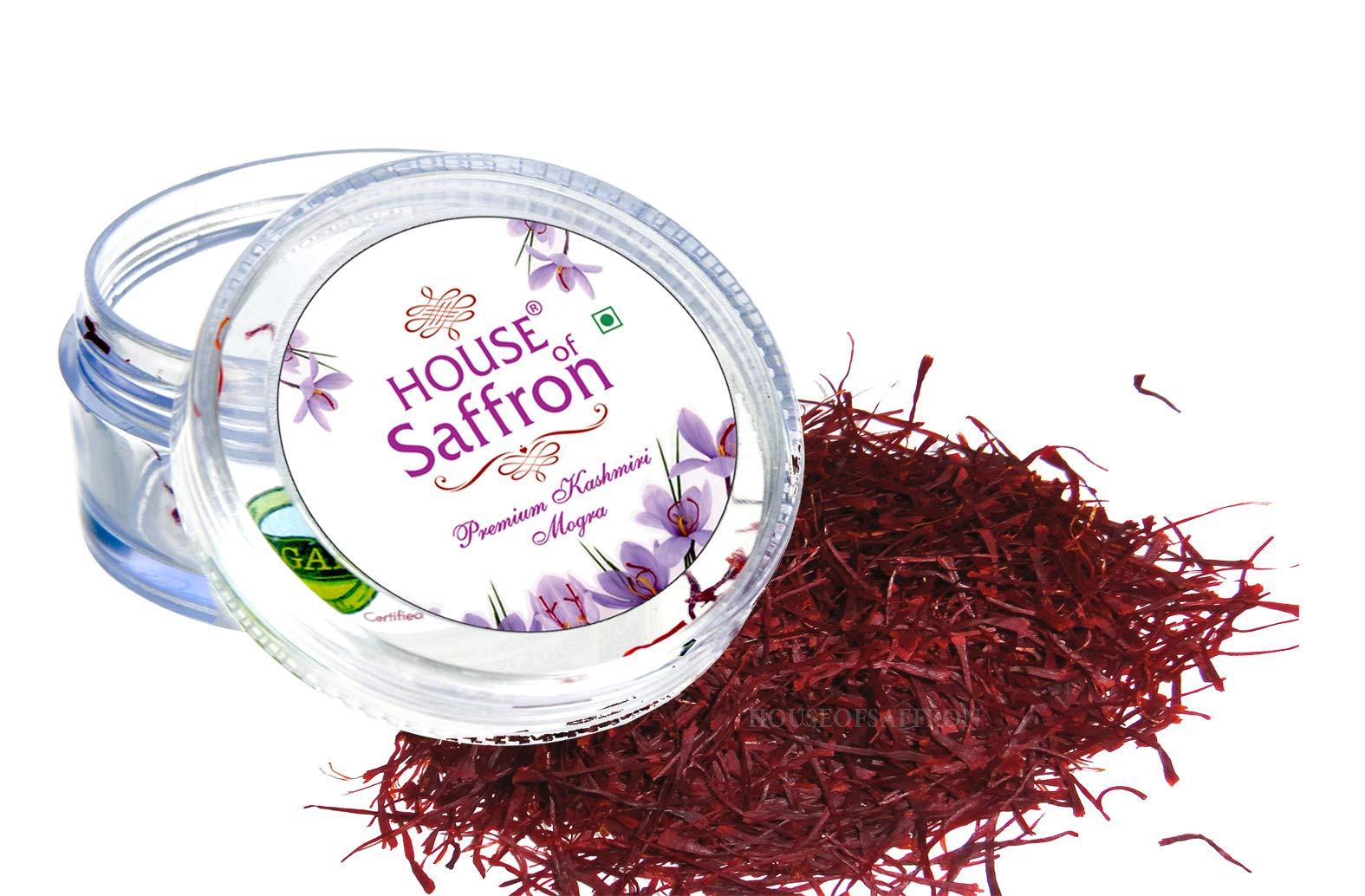 Shalimar saffron House of Saffron 5grams Kashmir Mogra Kesar Premium Original Saffron for Pregnant Women, Milk, Cooking, Biryani, Skin, Grade A1+++ Natural All Red Long Threads Pure Keshar - 5g