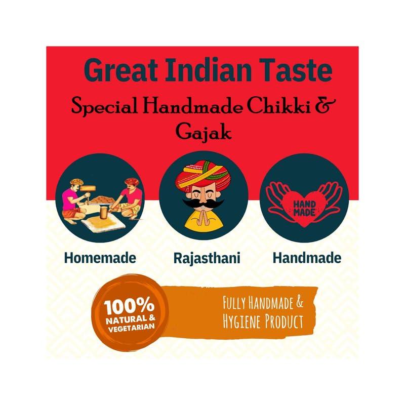 GHOTARAM Ghotaram Marwadi Pili Taka Tak Twist Chikki - TAKA TAK Yellow Gajak - Gajjak | Peeli Peanut Chikki | Chikki Peanut | TAKA-TAK Chikki | Gud - Singdana - Chikki-850g*1Pack