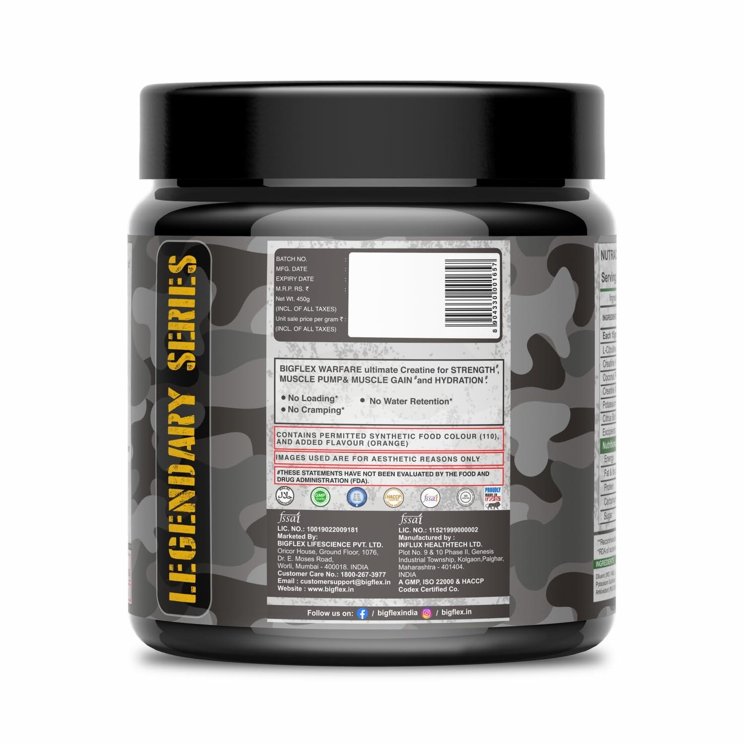 Bigflex Bigflex Warfare Creatine - 450 Gm Creatine (Orange)