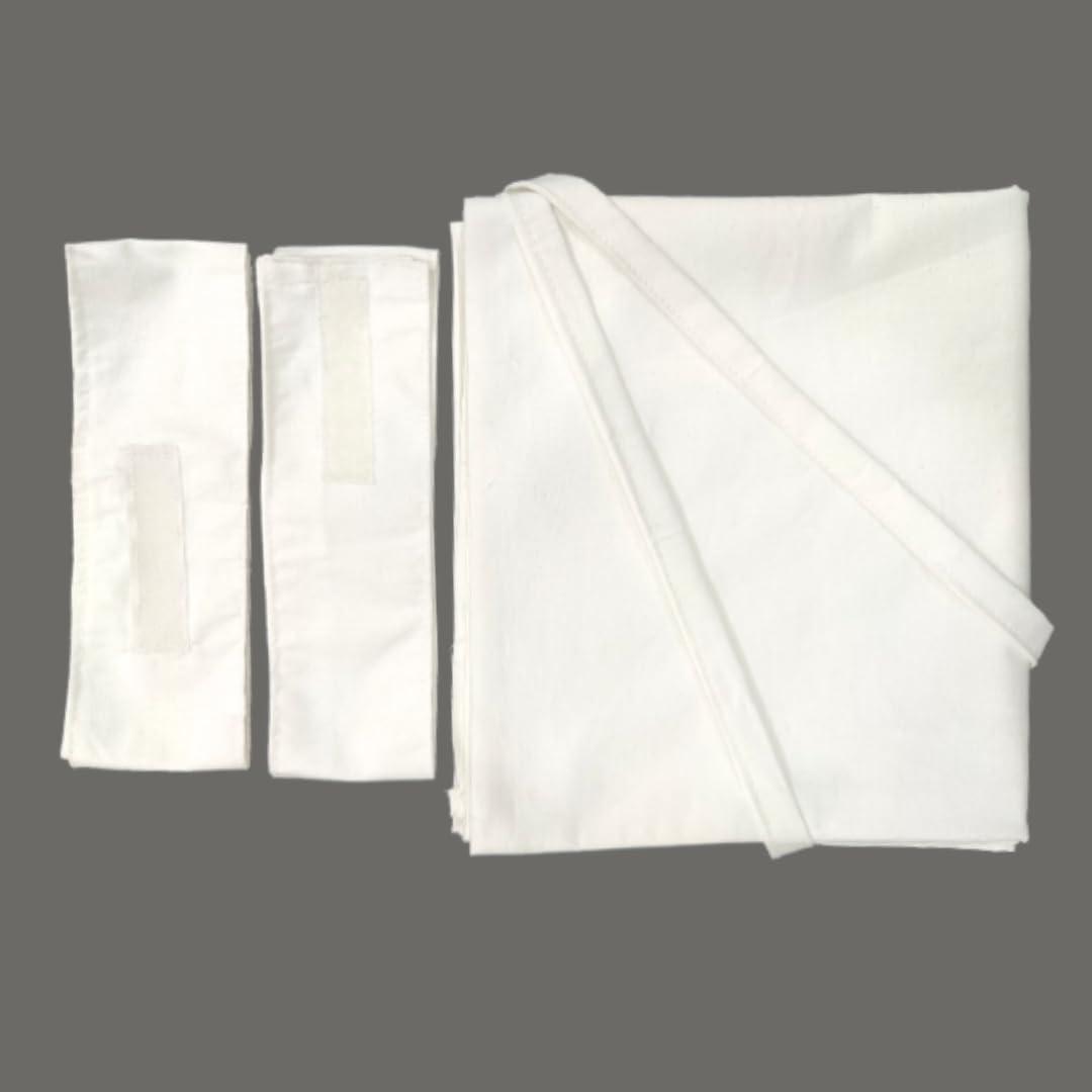 MANUSHYA LIFE MANUSHYA LIFE Combo of Wet Pack cotton patti with Velcro closure and Enema Kit 600 ML for Detox Home Use | Satvic Lifestyle | Body Detox