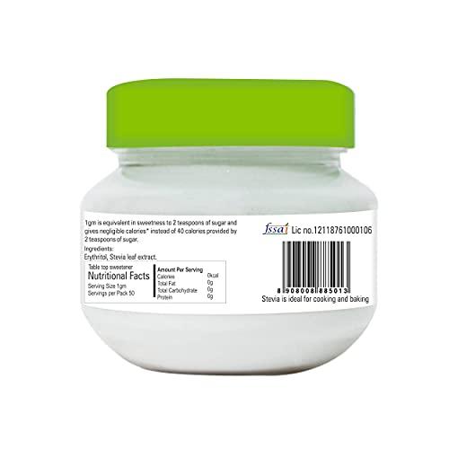 ZINDAGI Zindagi Stevia Dry Leaves 35gm & Stevia White Powder 50gm - Natural Stevia Sugar Subsitute - Sugarfree (Stevia Combo Pack)