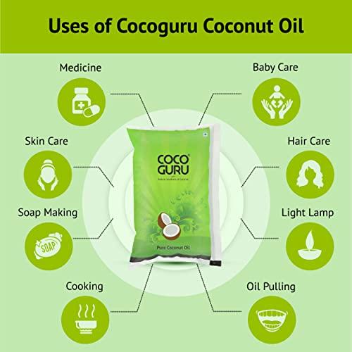 Cocoguru Cocoguru High Grade Coconut Cooking Oil - Pouch 1 Litre