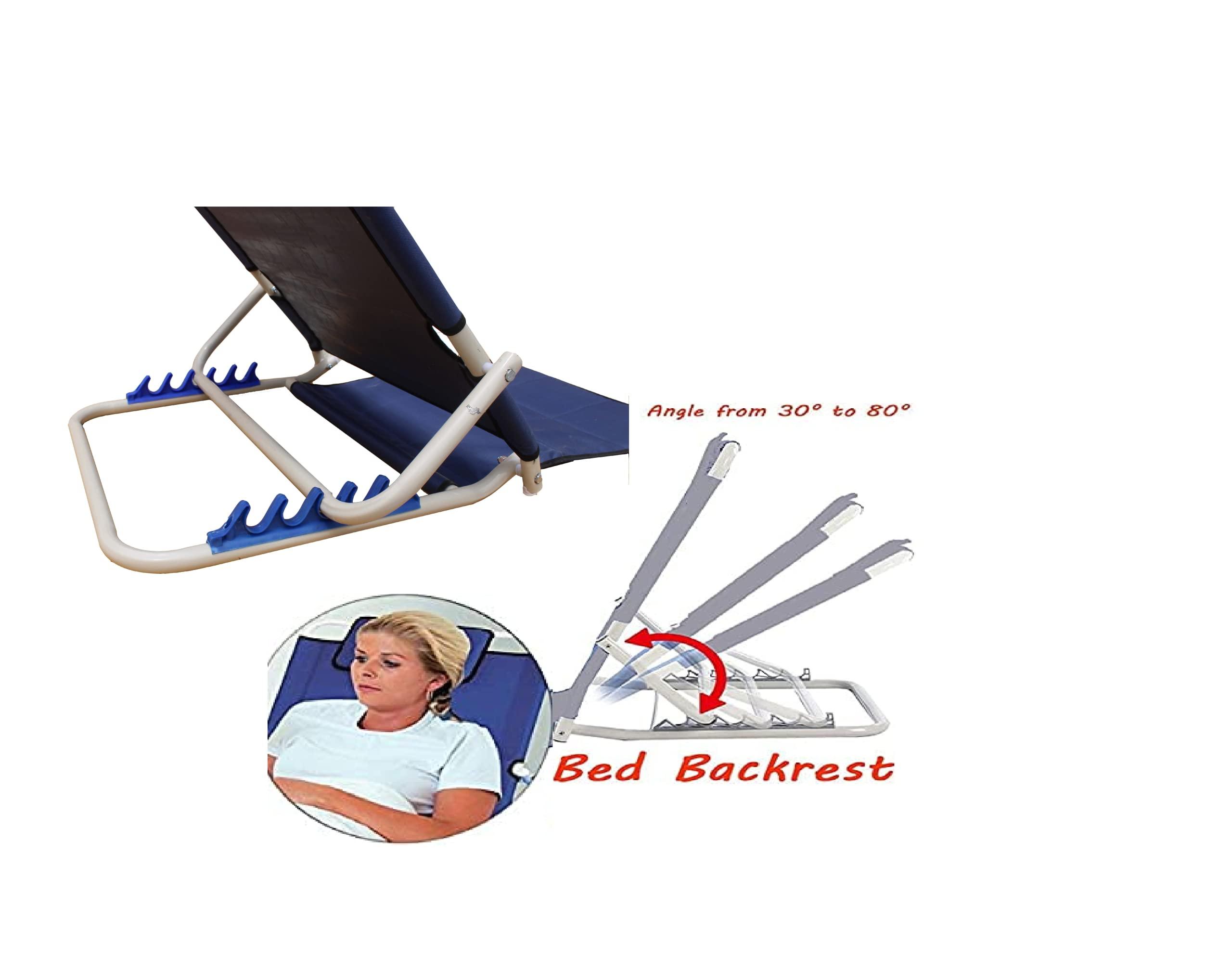 KBG KBG Adjustable Hospital Back Rest for Use On Bed Or Back Support, Orthopaedic Back Support Hospital Back Rest Bed for Hospitalised & Bed Ridden Patients Ergonomic and Scientific Design (Blue)