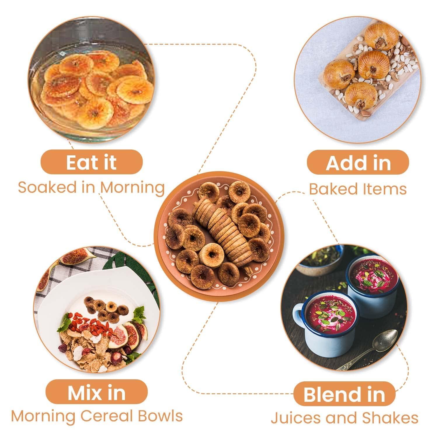 GREEN CROP GREEN CROP Afghani Anjeer | Dried Figs | Natural, Rich in Iron, Fibre & Vitamins Fig/Afghanistan Anjir Dry Fruit 500 gm Jar Pack (Pack Of 2)