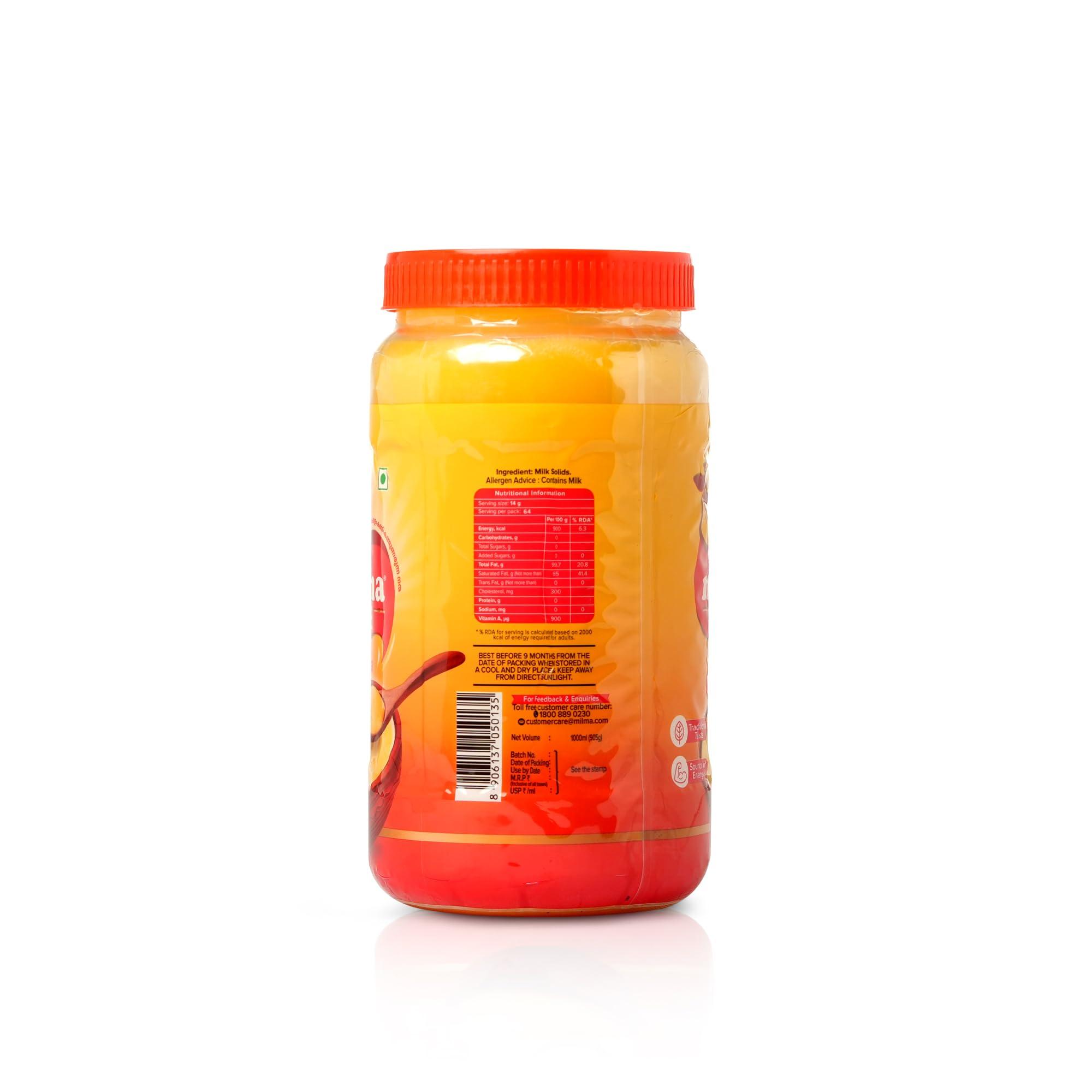 Milma Milma Pure Cow Ghee - 1 litre: Nourishment in Every Drop