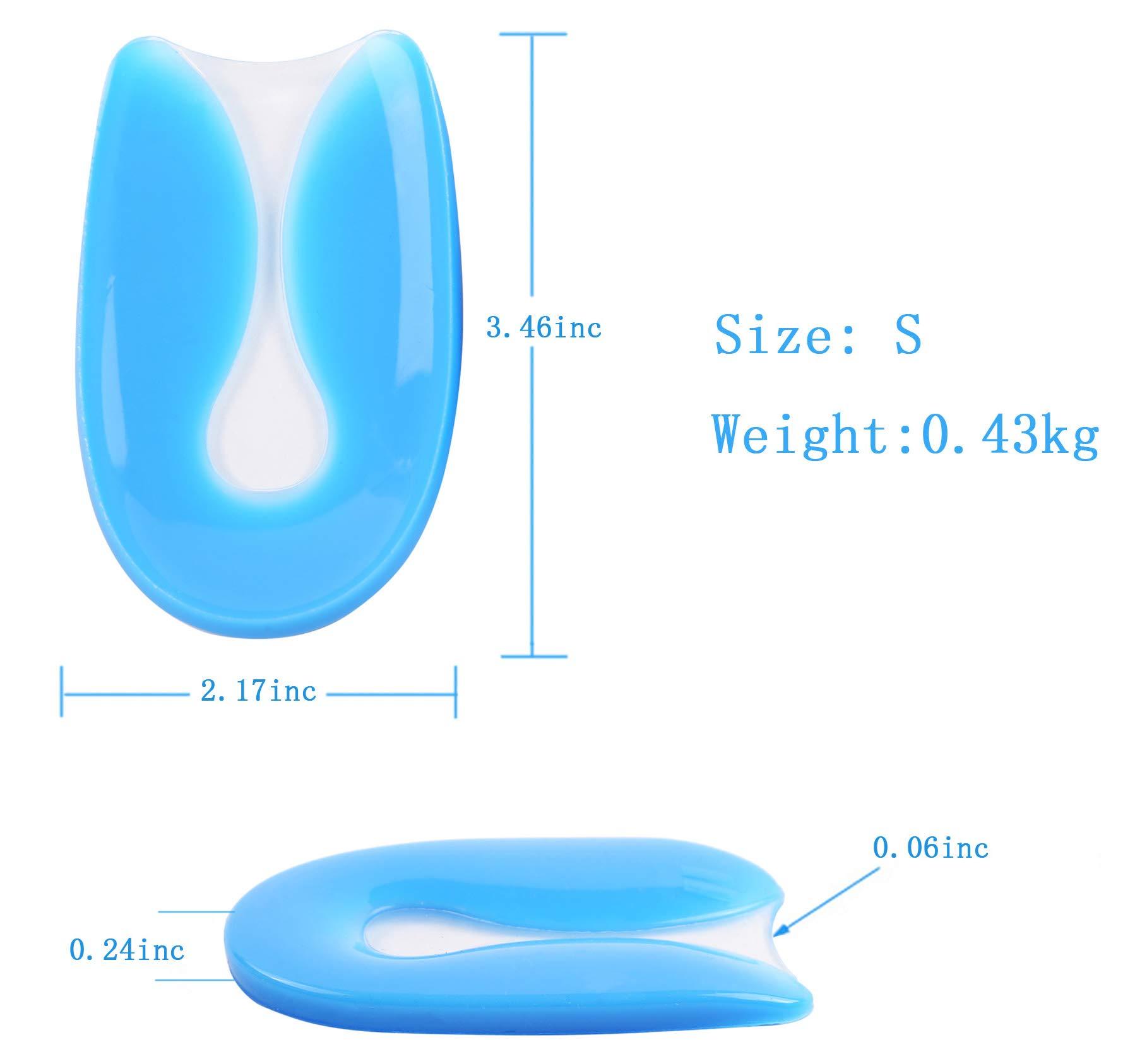 Edoneery Silicone Gel Heel Cups, Heel Pads for Plantar Fasciitis,Heel Spurs & Heel Pain Foot Care