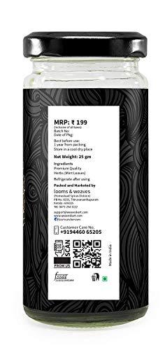 looms & weaves 100% Pure & Natural Freeze Dried Mint Leaves - 25 GMS (Special Grade Seasoning Herbs)