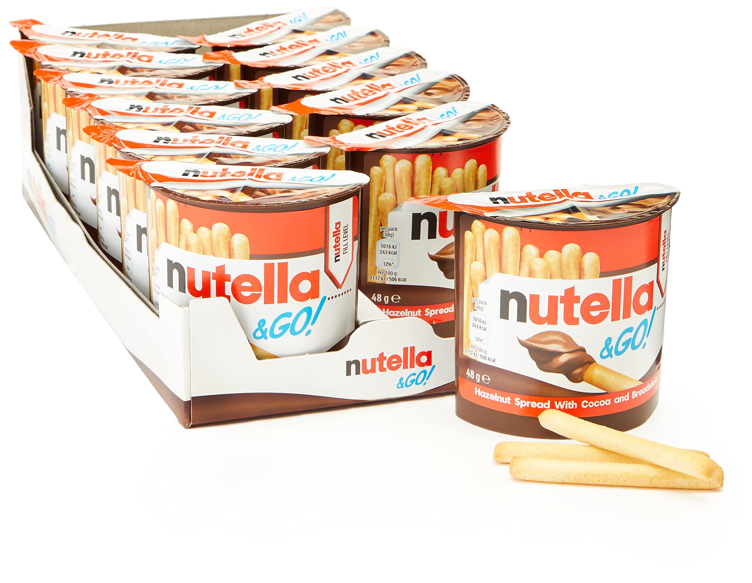 Nutella Nutella & Go Hazelnut Spread & Pretzels Sticks Pack of 12, x 48 g
