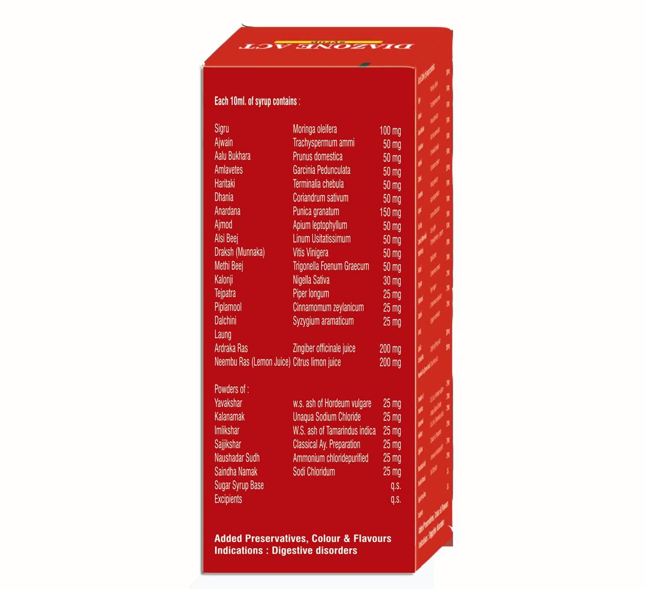 Glance Health Care DIAZONE ACT SYRUP Digestive Health & Acidity | 200 ML