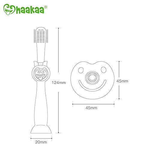 haakaa haakaa 360ø Silicone Baby Toothbrush Teether with Suction Base Infant Toothbrush Training Massage.