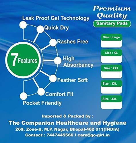 Go Girl Go Girl Premium Quality Super Soft Sanitary Pads 60 Pieces (XL)