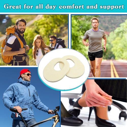 Nuanchu Nuanchu 72 Pcs Felt Callus Cushions Oval Shaped Callous Pads for Foot Adhesive Corn Cushions for Calluses Breathable Foot Pad for Bottom of Feet Pain Relief Men Women Foot Care, 1.7 x 2.2 Inch