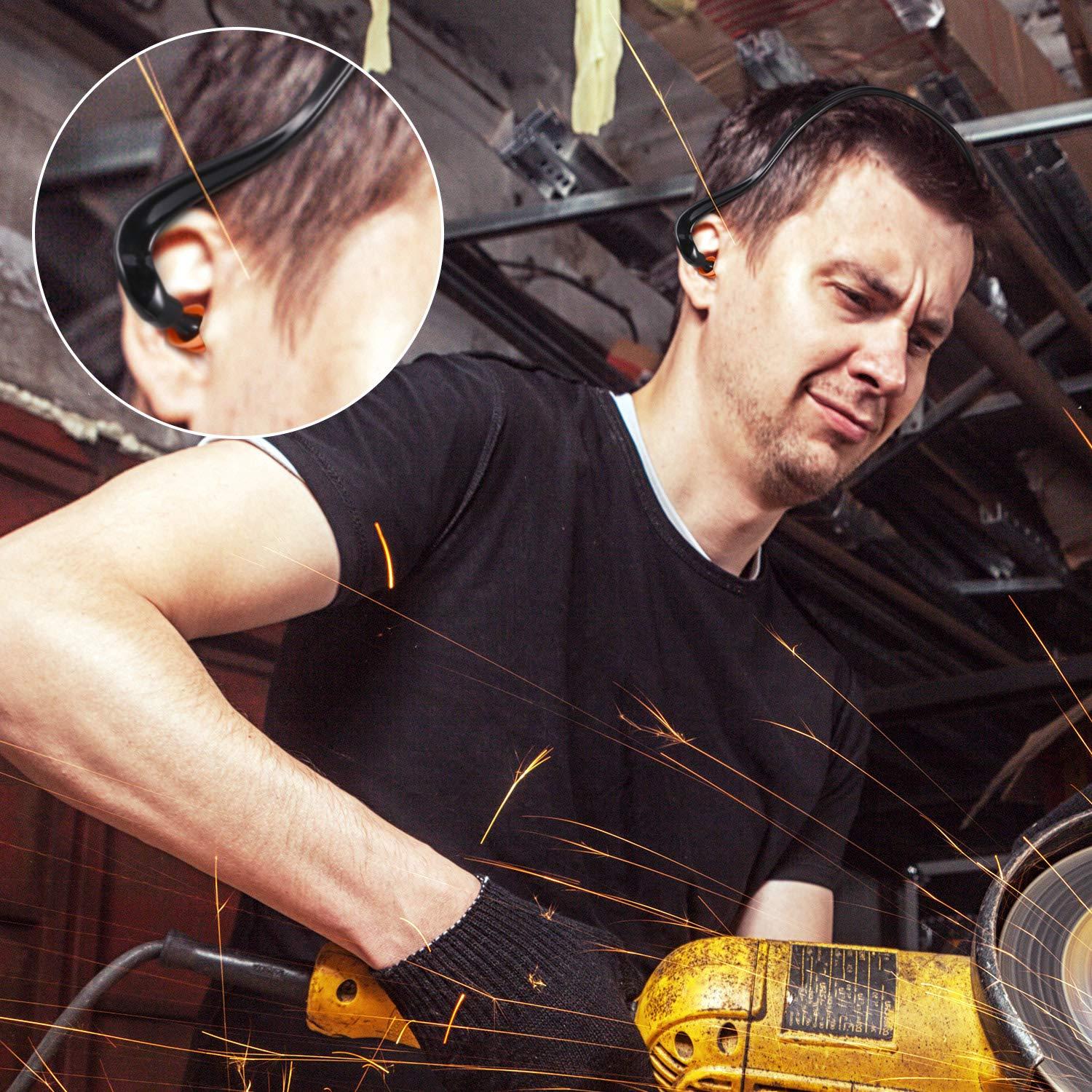 BBTO Band Earplugs Hearing Bands Banded Shooting Ear Plugs Lightweight Silicone Earplugs for Construction Work, Sleeping, Concerts, Shooting, Motor Sports Racing (4)