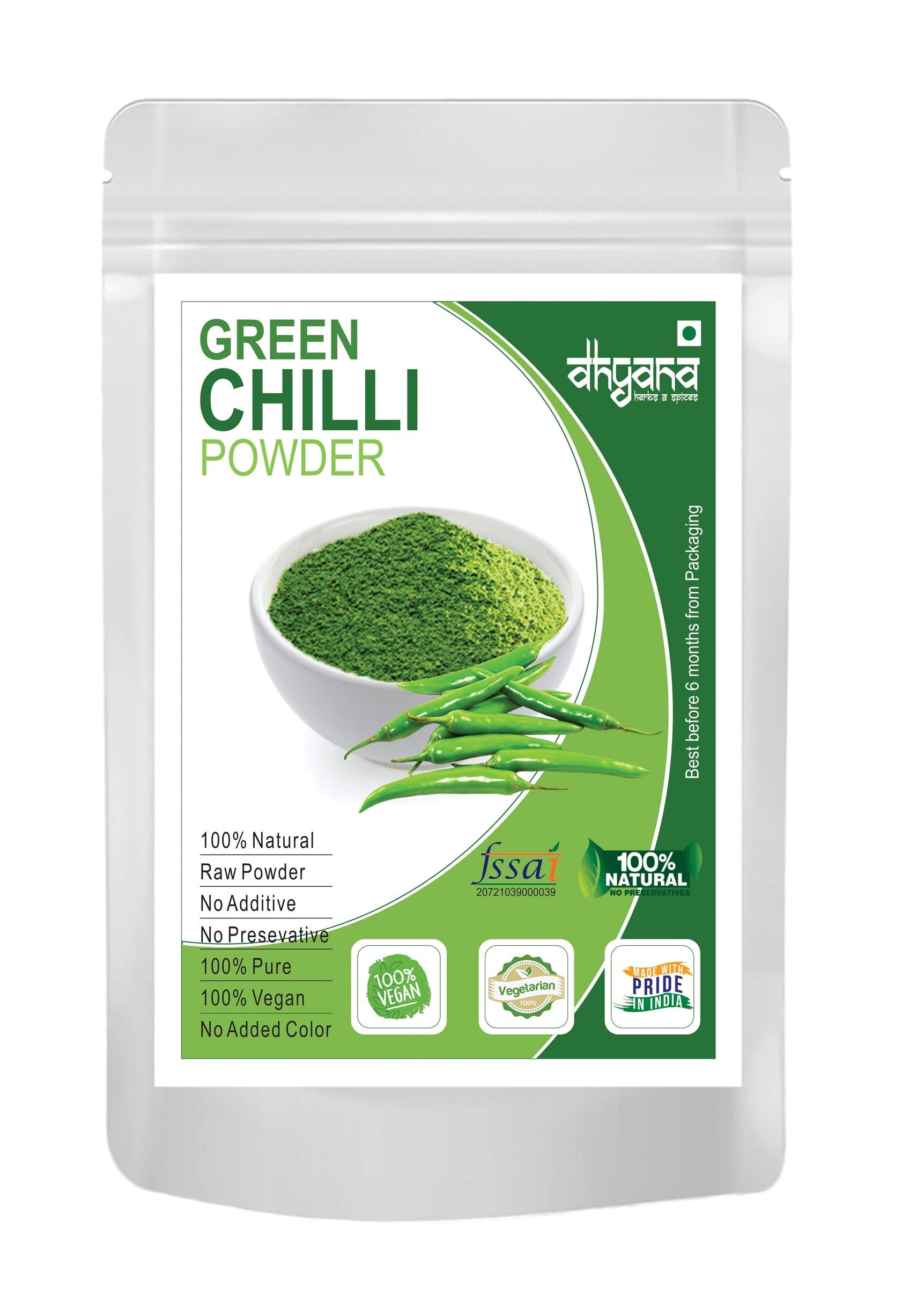 Generic Dhyana Exim Green Chilli Powder 500gm - Hari Mirchi Powder for Cooking